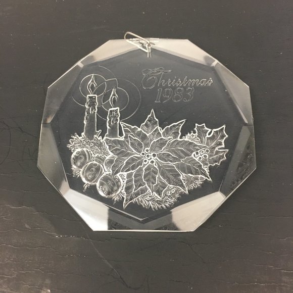 Vtg 83 Christmas Clear‎ Plastic Candle Ornament - Picture 4 of 10